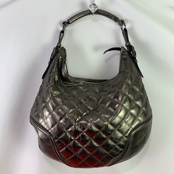 Burberry Bags Burberry Pewter Quilted Hoxton Large Hobo Bag Poshmark